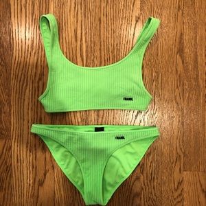 Neon green triangl bikini